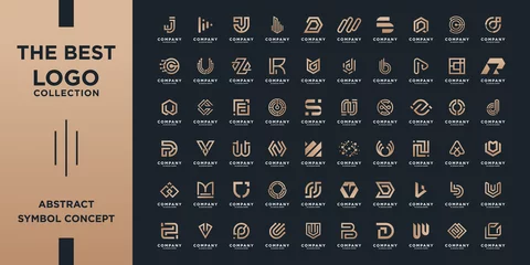 Fotobehang Abstract logo and icon set, Abstract business logo design collection. © suneo_99