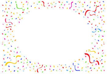 紙吹雪　イラスト素紙吹雪　フレーム　イラスト素材