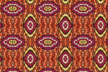 Colorful African fabric – Seamless pattern, cotton, photo