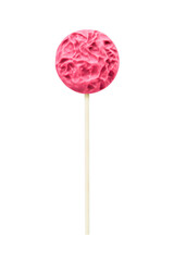 Pink lollipop isolated