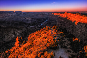 Grand Canyon Sunset from Desert View, Grand Canyon National Park, Arizona