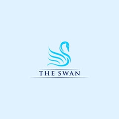 Fototapeta premium Swan Logo Simple and luxury design