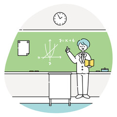 数学の授業をする先生