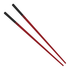 Chopsticks vector. Chopsticks on white background. 