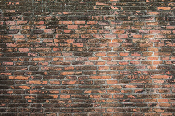 Old red brown brick wall texture background