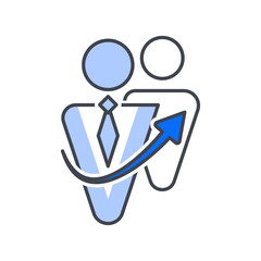 Referral. Vector icon in outilne style. Digital art