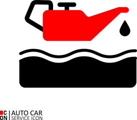 Picture of oil. Vector image of car service icon. Conception of automobiles.