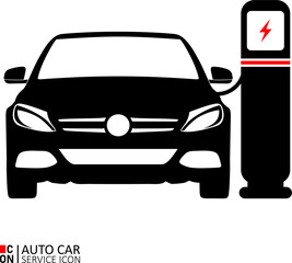 Picture of vehicle. Vector image of car service icon. Conception of automobiles.