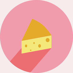 チーズのイラスト 有機食品 Illustration of cheese organic food