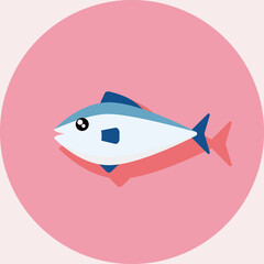 魚のイラスト 有機食品 Illustration of fish organic food
