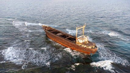 Demetrios II shipwreck in Chloraka, Paphos