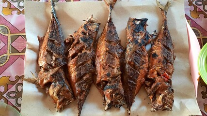 Delicious sea grilled fish
