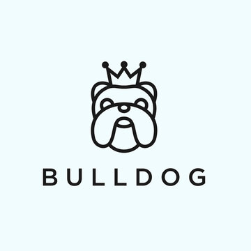 abstract dog logo. bulldog icon