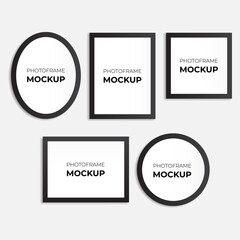 vector illustration for the photo frame set mockup