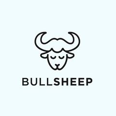 abstract bull logo. sheep icon