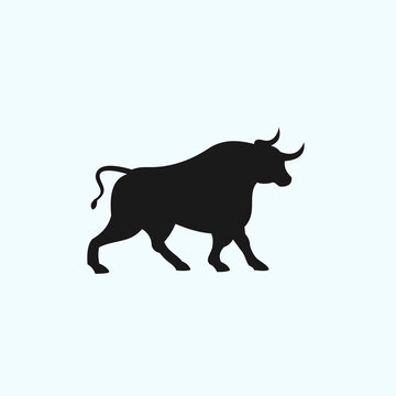 abstract bull logo. buffalo icon