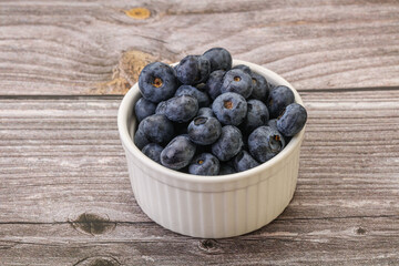 Ripe sweet tasty blueberries heap