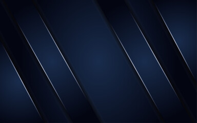 Abstract dark blue background with metallic line. Long Horizontal Background Design. Usable for Background, Wallpaper, Banner, Poster, Brochure, Card, Web, Presentation