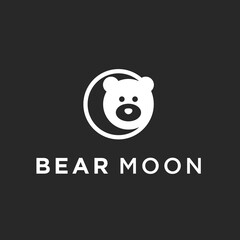 abstract movie logo. bear icon