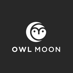 abstract movie logo. owl icon