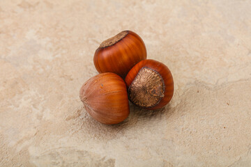 Obraz premium Hazelnut heap isolated over background