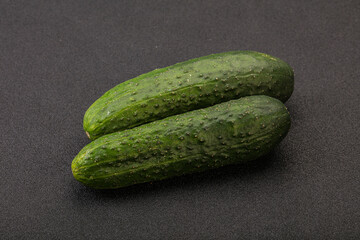 Ripe organic natural green cucumber