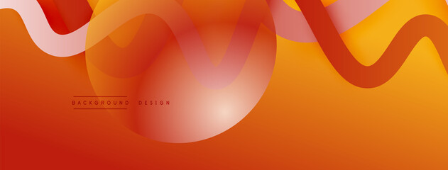 Abstract gradient background with wave line with shadow effect. Geometric composition. 3D shadow effects and fluid gradients