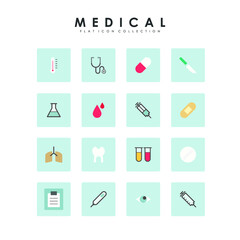 Fototapeta na wymiar Medical and Hospital icon with color