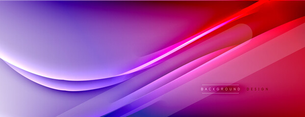 Abstract background - lines composition created with lights and shadows. Technology or business digital template. Trendy simple fluid color gradient abstract background with dynamic