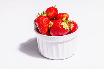 Fresh ripe strawberry isolated on white background