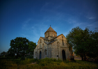 Fototapeta na wymiar Church of St. Grigoris in Nyugdi - Armenian church in Dagestan in the evening
