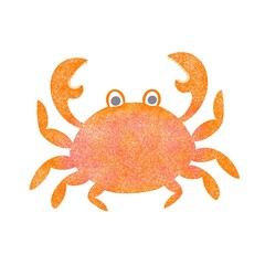 Fantasy textured crab hand drawn digital illustration