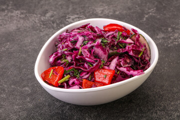 Pickled red cabbage with herbs