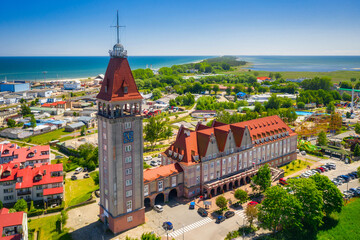 Beautiful Wladyslawowo city at the Baltic Sea in summer, Poland.