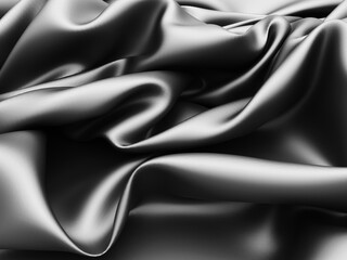 Plakat Abstract background luxury cloth. Smooth elegant black silk or satin