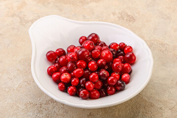 Sweet and tasty cranberry in the bowl