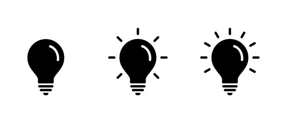 Light Bulb icon set, Idea icon symbol vector 