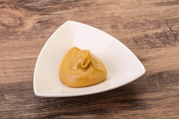 Peanut butter in the bowl