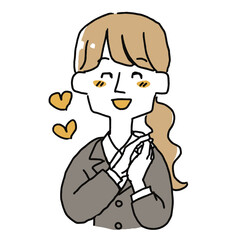 好ましいと思っているスーツの女性