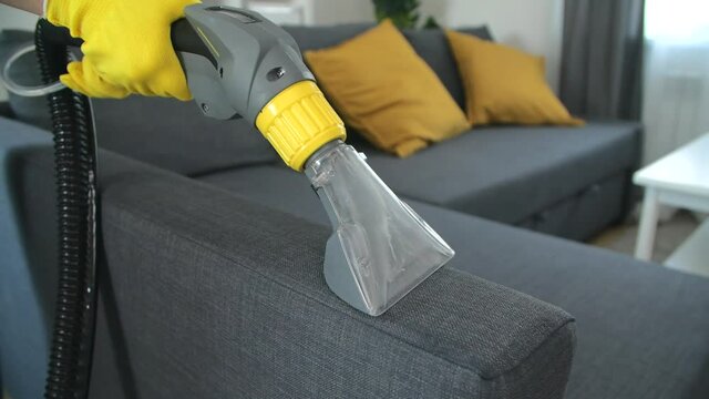 Cleaning and housekeeping concept. Mattress dry cleaning with professional extraction method