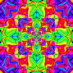 Abstract rainbow color kaleidoscopic pattern 