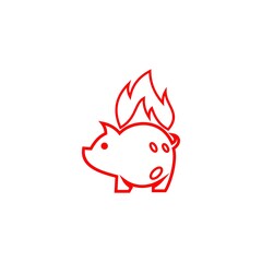 barbecue pork logo line