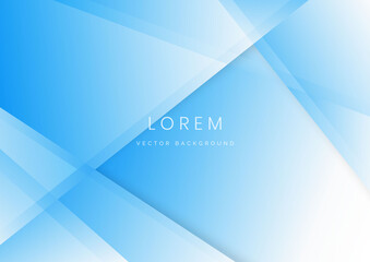 Abstract template design blue and white gradient overlapping background.