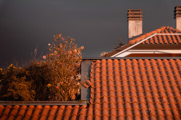 Naklejka premium tetti tramonto