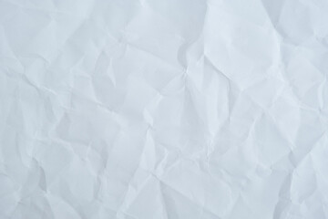 Texture of white recycle crumpled paper, copy space for text.