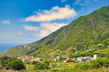 Ladera de Santa Ursula at the of the Orotava Valley. It is one of the most fertile areas in Tenerife