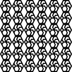 seamless pattern hexagonal isolated on white background, modern style vector