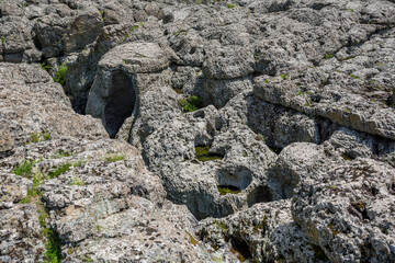 Rocks shaped by the water and time near Devil Canyon or Sheytan Dere, Rhodope mountain, Bulgaria