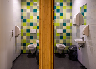 Modern toilet area sanitary facilities