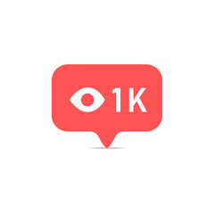 Social media notification icon. Follow, comment, like icon. Vector illustration